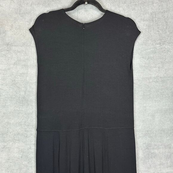 Eileen Fisher Jumpsuit Women Extra Small Black Short Sleeve Pant Stretch Neutral - Picture 4 of 12